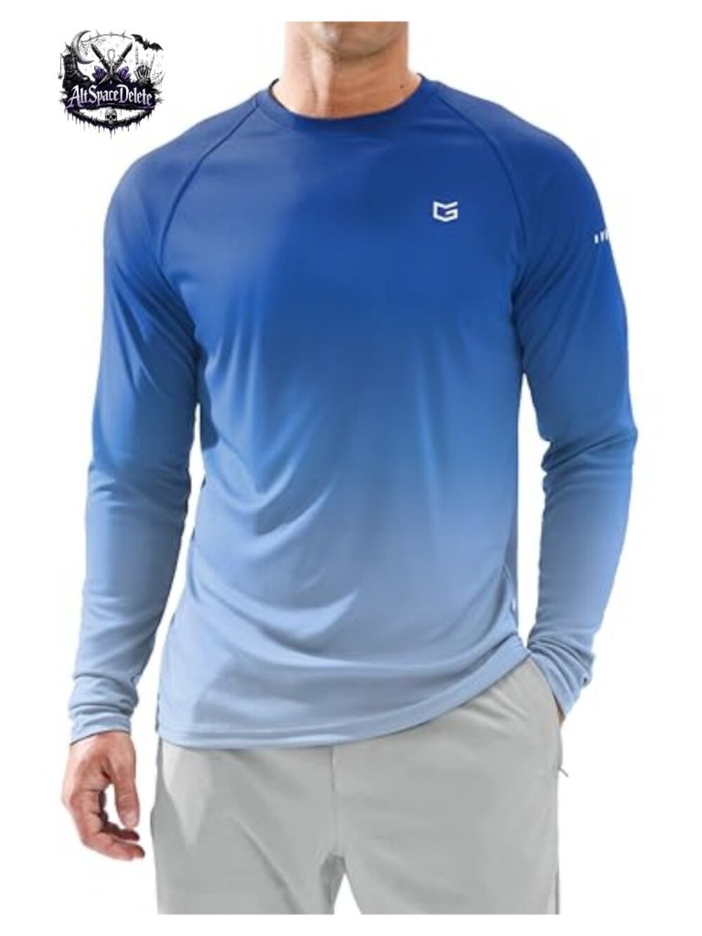 Men's UPF 50+ Rash Guard Swim Shirt Long Sleeve Polyester